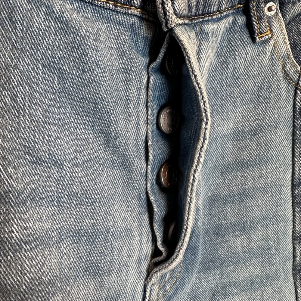 New Pacsun Jeans Women Size 28 Blue High Rise Straight Pockets Buttony Fly Denim - Picture 14 of 16